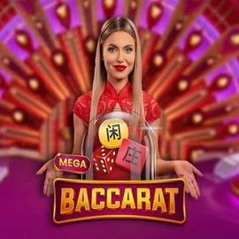 Mega Baccarat by Pragmatic Play, showcased at pelicankasyno.org.pl – game logo